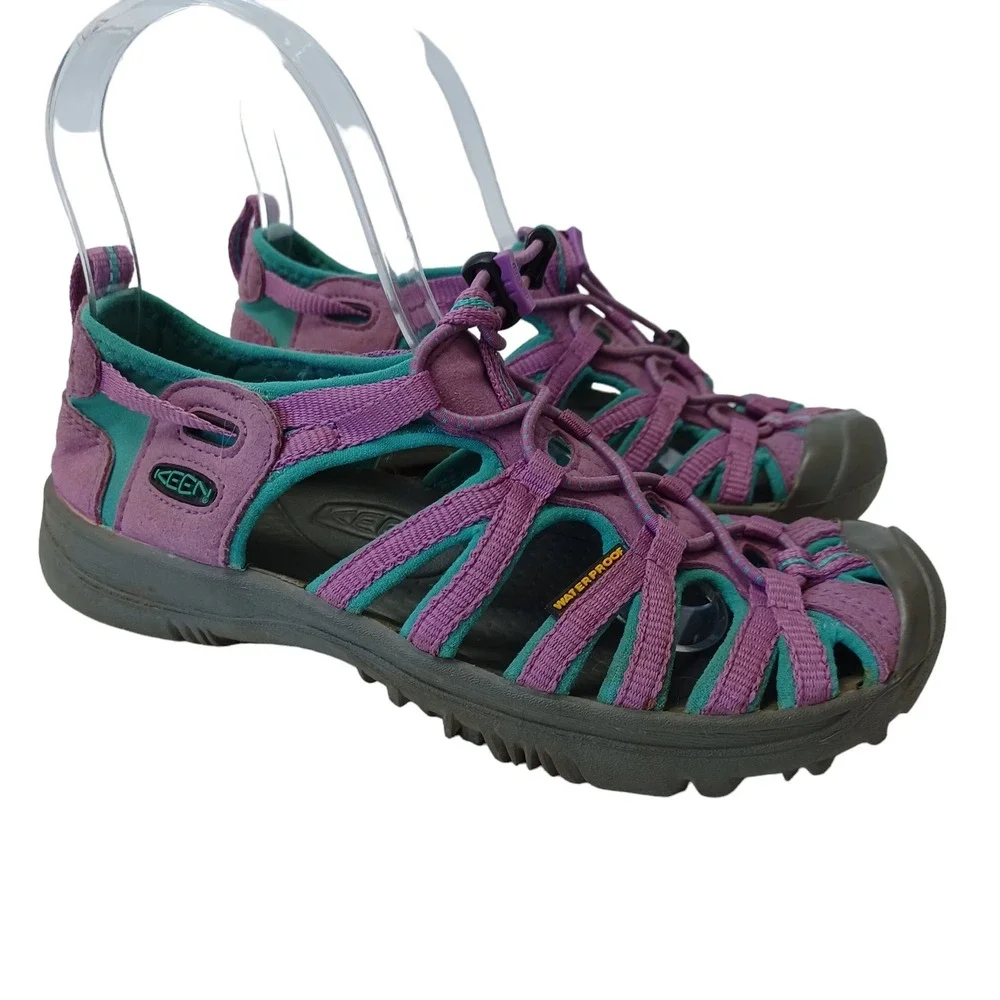 Keen Whisper Kids Purple Teal Waterproof Sport Sandals‎ Size 3 1009959